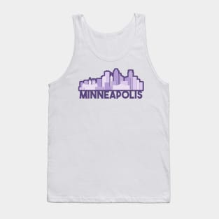 Purple Minneapolis Skyline Tank Top